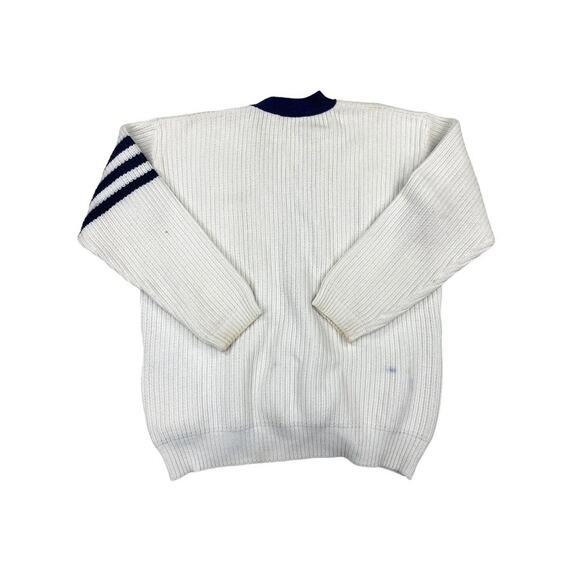 Stuart Membery- True Vintage Varsity Cardigan in White and Blue - Picture 5 of 6